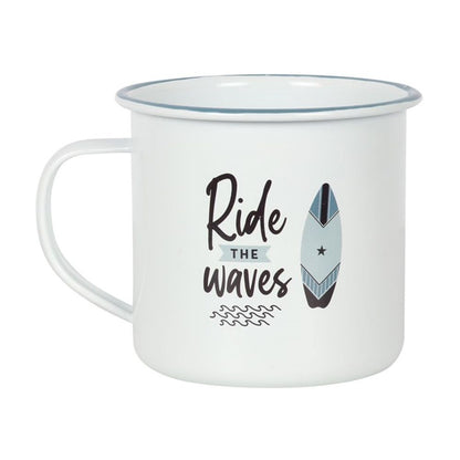 Ride The Waves Enamel Mug
