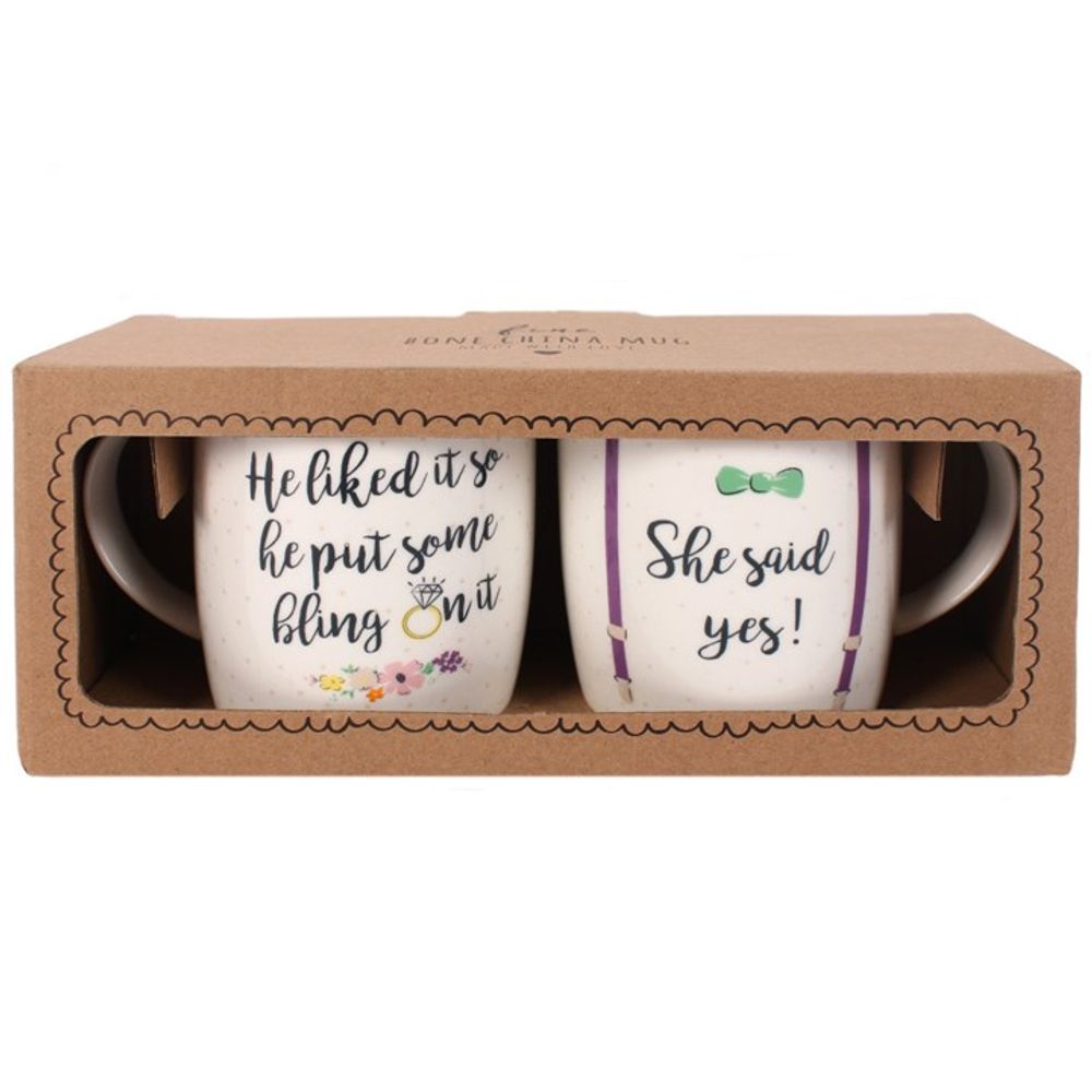 Set of 2 She Said Yes Mugs