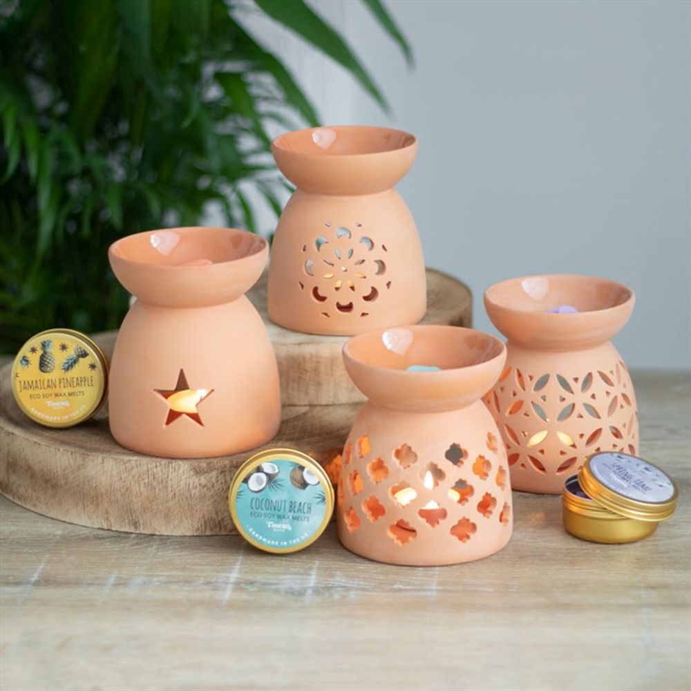 Star Cutout Terracotta Effect Oil Burner